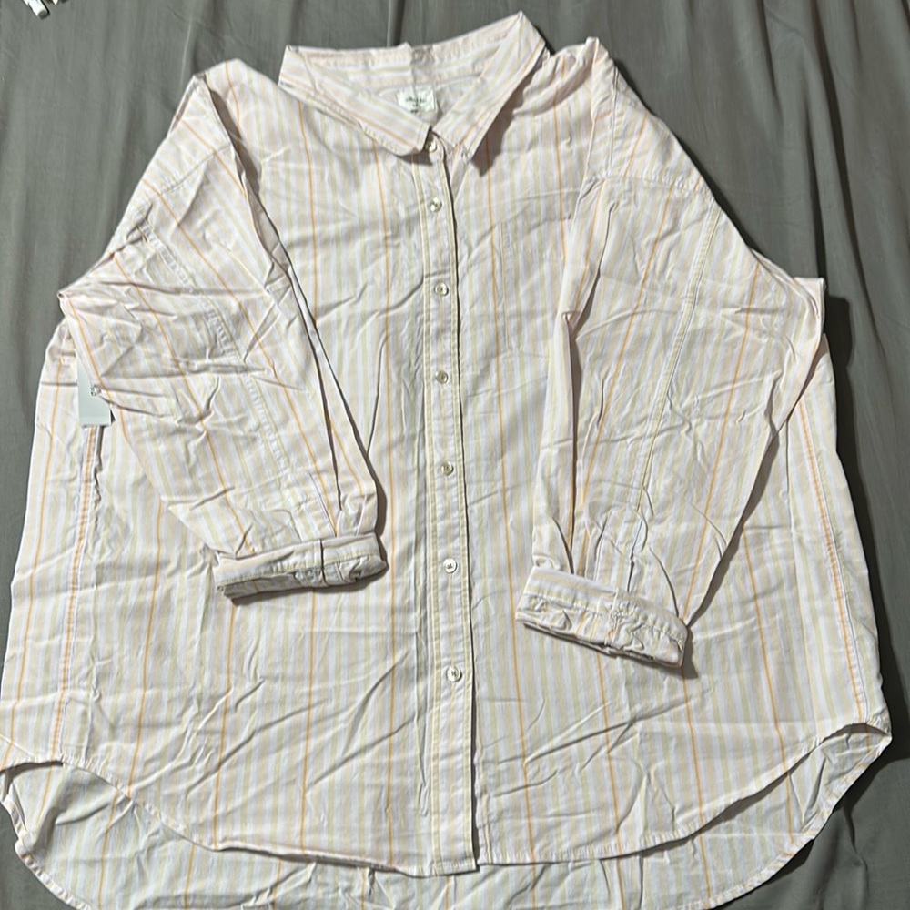Aritzia Wilfred Free Pink Button Up *NWT*